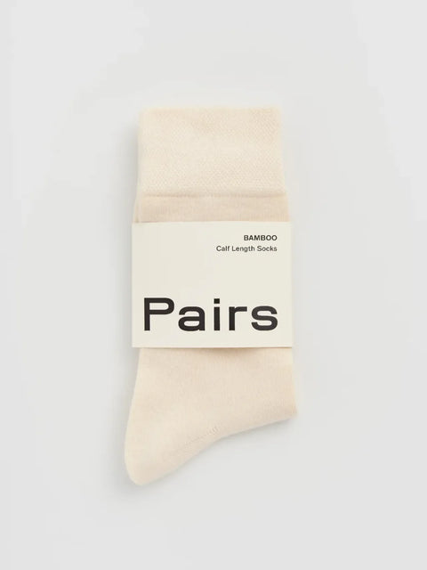 Pairs BAMCREAML25 Clotted Cream Bamboo Socks