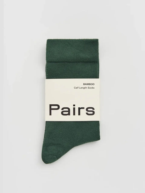 Pairs BAMFORL25 Glen Green Bamboo Socks