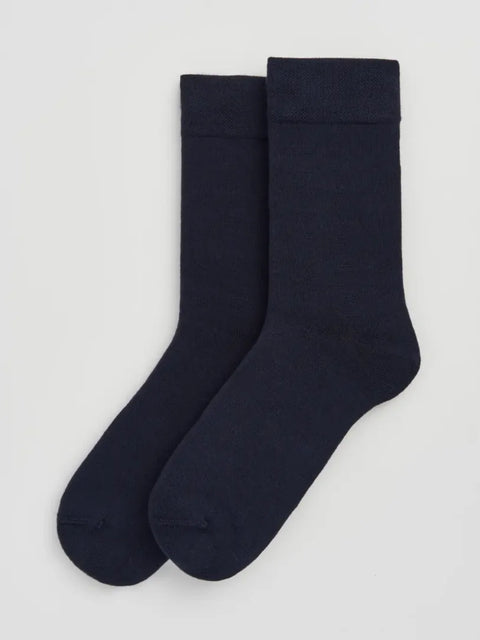Pairs BAMNVYL25 Inky Blue Bamboo Socks