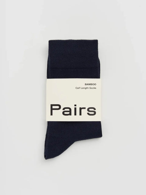 Pairs BAMNVYL25 Inky Blue Bamboo Socks
