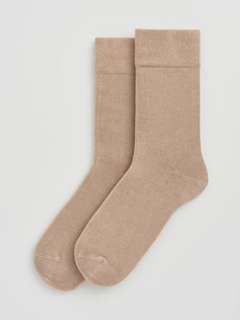 Pairs BAMOATL25 Milky Tea Beige Bamboo Socks