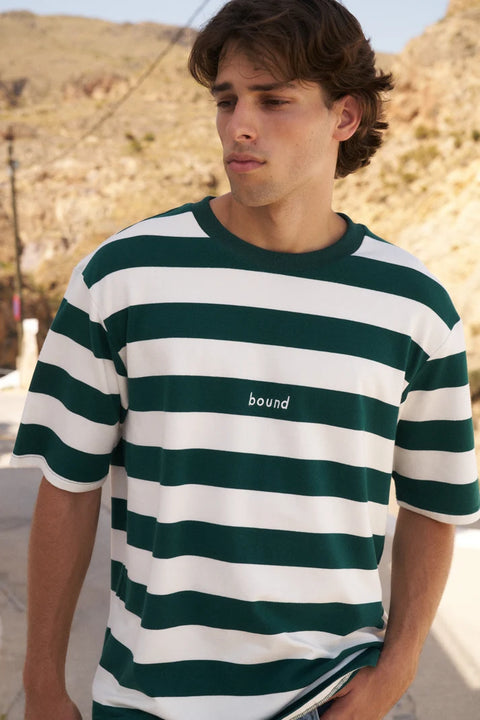 Bound Basil Stripe Tee