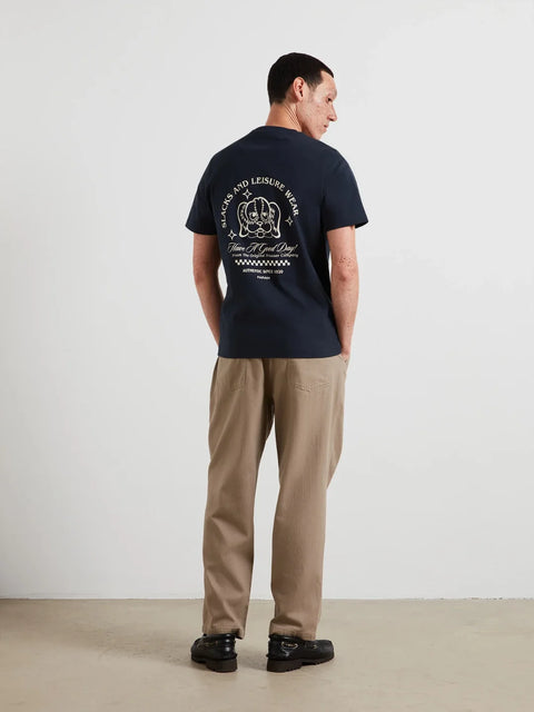 Farah F4KSG040 Byron Graphic Ss Tee In True Navy