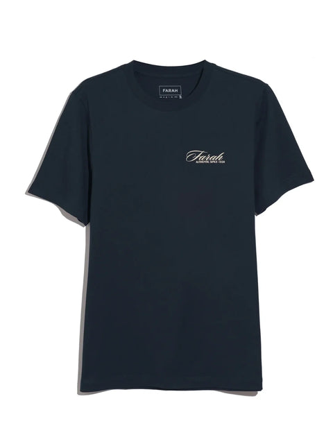Farah F4KSG040 Byron Graphic Ss Tee In True Navy