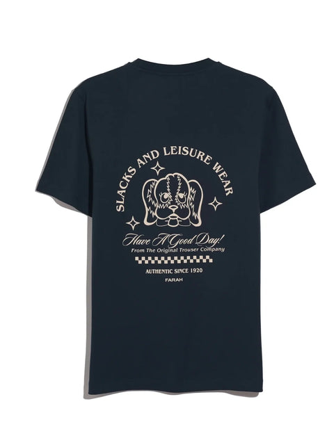 Farah F4KSG040 Byron Graphic Ss Tee In True Navy