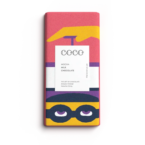 COCO Chocolatier C24MMC80 Mocha Milk Mini Chocolate Bar 80g