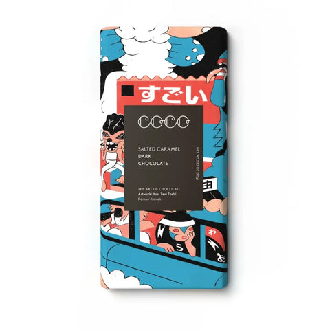 COCO Chocolatier C25DSC80 Salted Caramel Dark Chocolate Bar 80g
