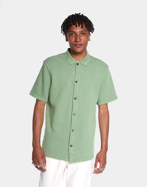 Olow Cheech Polo In Sage Green