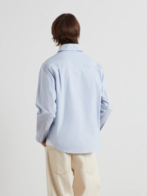 Farah F4WSG046 Cristo Archive Stripe Shirt In Sky Blue