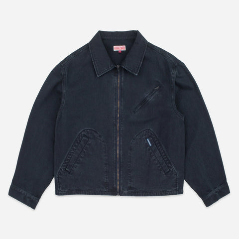 Dubbleware Dwm2601-0801 Crop Mecanic Jacket - Dark Navy