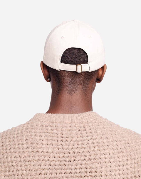 Olow Six Pannel Cap Slow Life In White