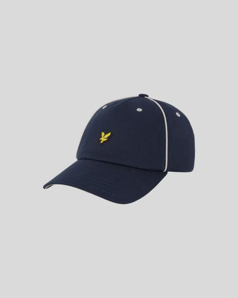 Lyle & Scott HE2403A Piped Cap In Z271 Dark Navy