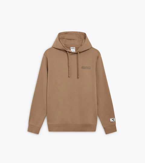 Diadora Hoodie Athletic Logo In Sepia Tint