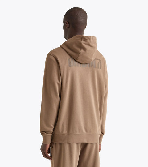 Diadora Hoodie Athletic Logo In Sepia Tint