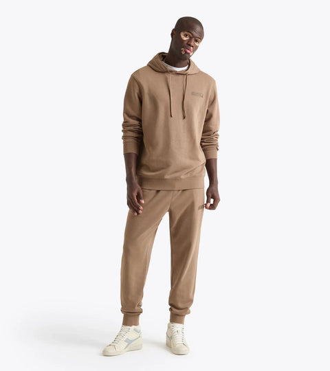Diadora Hoodie Athletic Logo In Sepia Tint