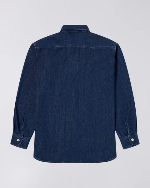 Edwin I035112 Work Shirt Ls In Blue-Dark Used