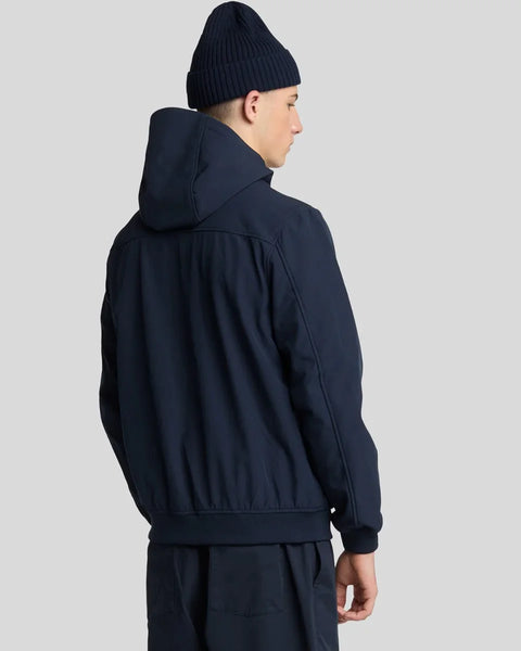 Lyle & Scott JK2110TON Tonal Fleece Back Softshell In Dark Navy