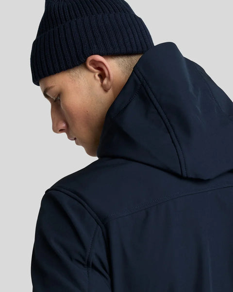 Lyle & Scott JK2110TON Tonal Fleece Back Softshell In Dark Navy