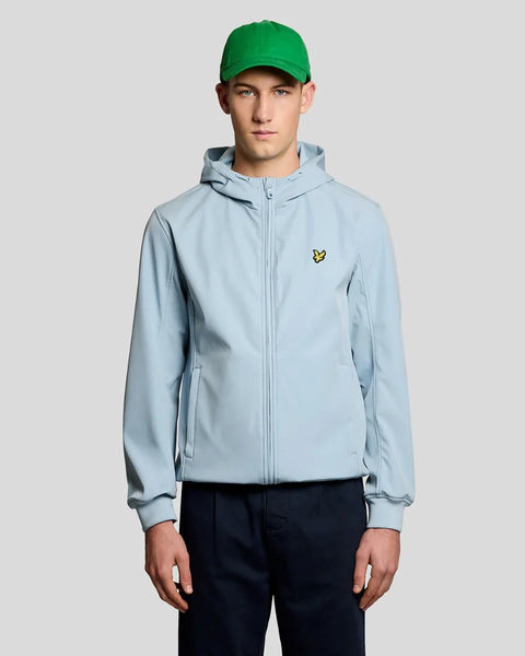 Lyle & Scott JK2200V Mesh Back Softshell Jacket In W596 Opal Blue