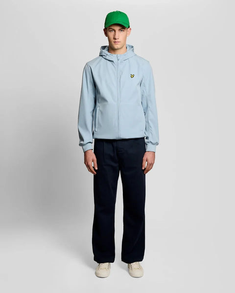 Lyle & Scott JK2200V Mesh Back Softshell Jacket In W596 Opal Blue