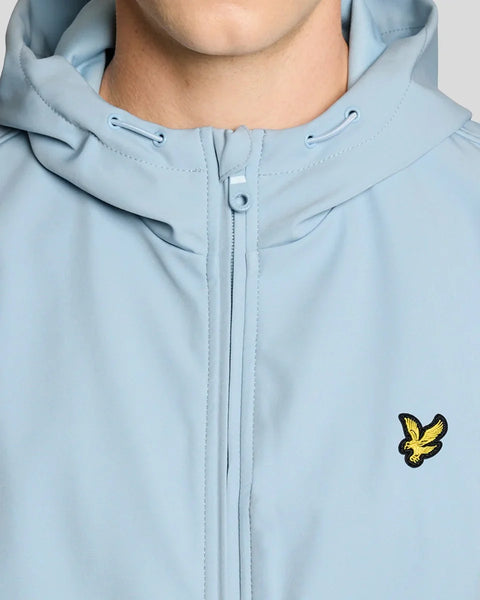 Lyle & Scott JK2200V Mesh Back Softshell Jacket In W596 Opal Blue