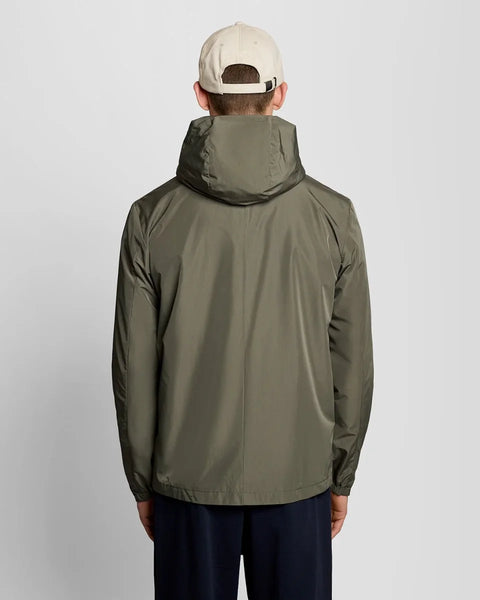 Lyle & Scott JK2205V Lightweight Hooded Zip Through Jacket In X569 Khaki Ash