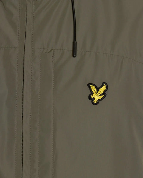Lyle & Scott JK2205V Lightweight Hooded Zip Through Jacket In X569 Khaki Ash
