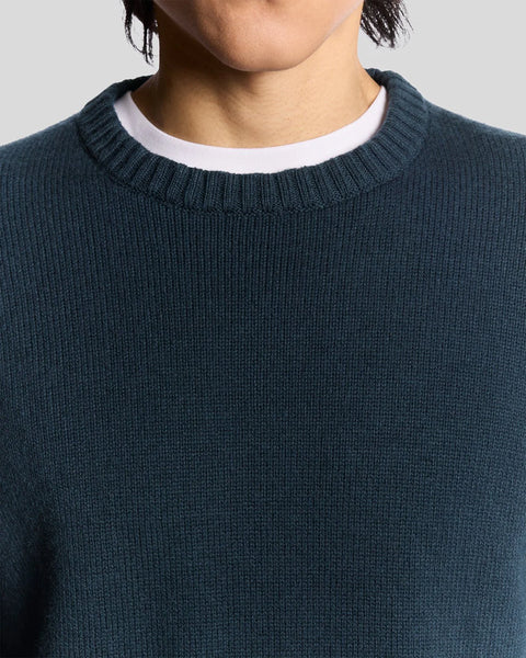 Lyle & Scott KN2343V Military Crew Neck Jumper In Carbon