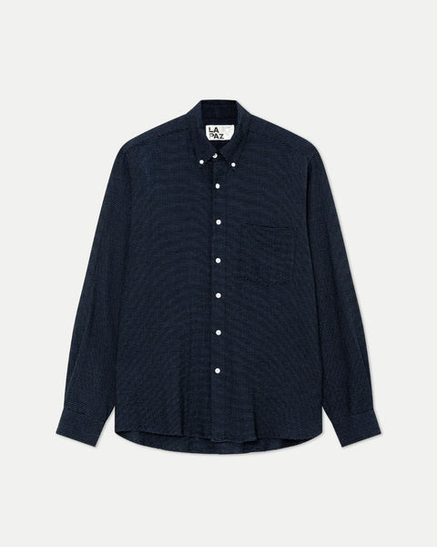 La Paz Bastos Shirt In Black/Yves Blue Stripe