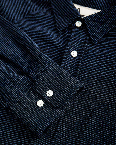 La Paz Bastos Shirt In Black/Yves Blue Stripe