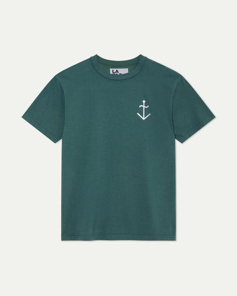 La Paz Dantas T-Shirt in Dark Green/Off White Logo