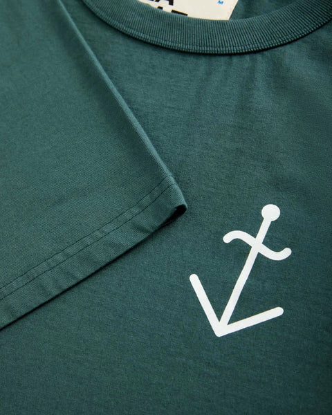 La Paz Dantas T-Shirt in Dark Green/Off White Logo