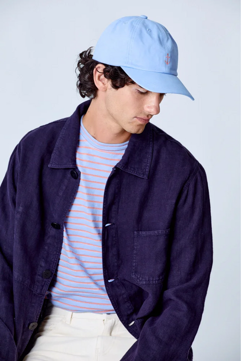 La Paz Santos Cap In Wind Blue/Sunrise Logo