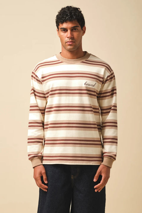 Bound Latte Stripe Longsleeve Tee