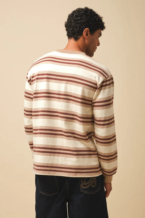 Bound Latte Stripe Longsleeve Tee