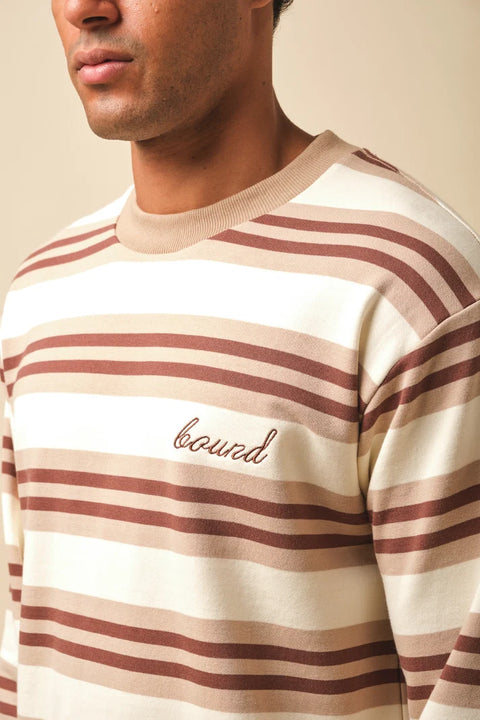 Bound Latte Stripe Longsleeve Tee
