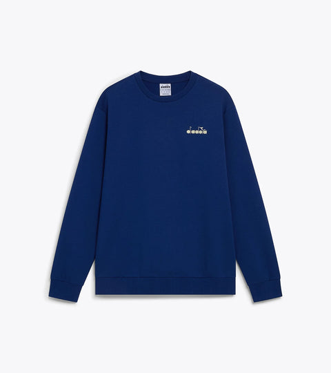 Diadora Logo Crew Sweatshirt In Saltire Navy