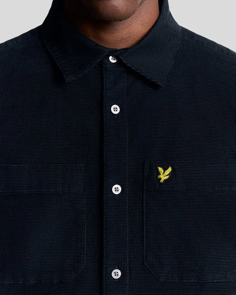 Lyle & Scott LW2315V Corduroy Shirt In Dark Navy
