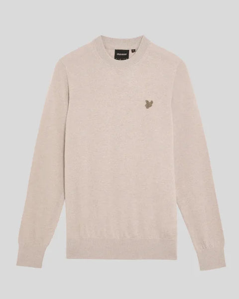 Lyle & Scott KN2124VC Tonal Eagle Lambswool Crew Neck Jumper In Cinder