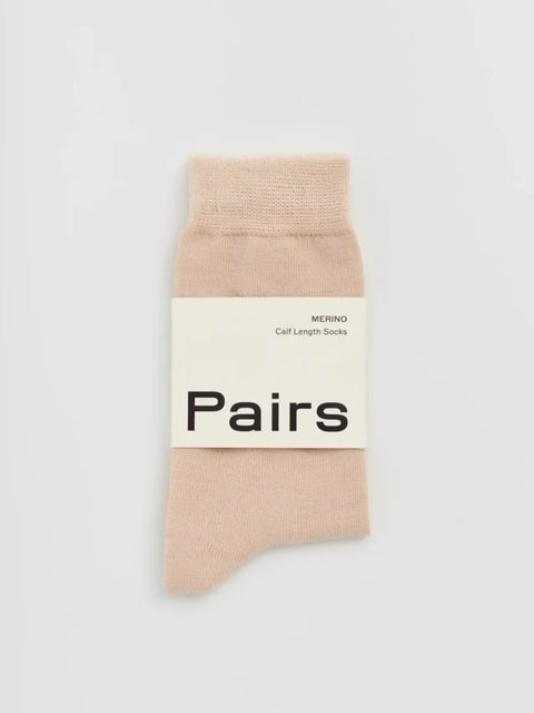 Pairs MERCREAM Milky Tea Beige Merino Socks