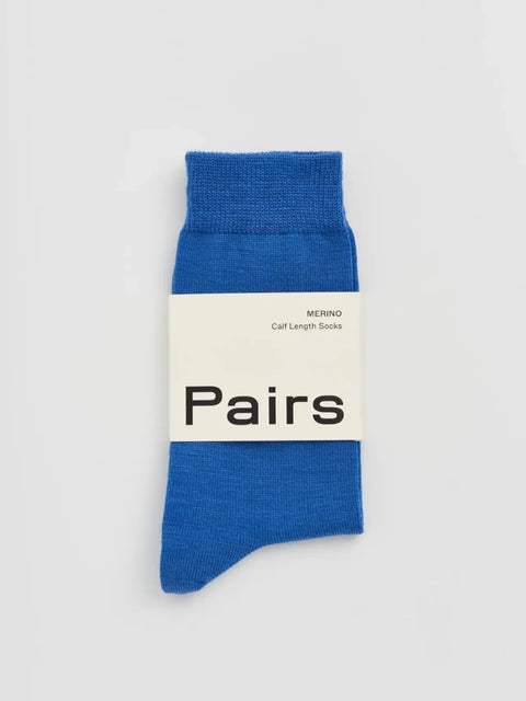 Pairs MERMIDBLU Strong Blue Merino Socks