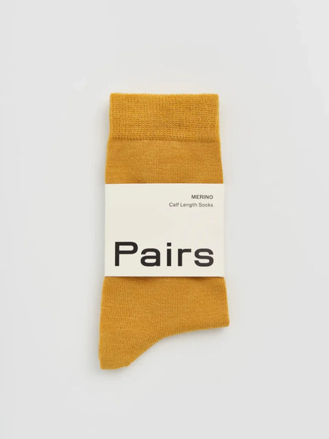 Pairs MERMUST Golden Yellow Merino Socks