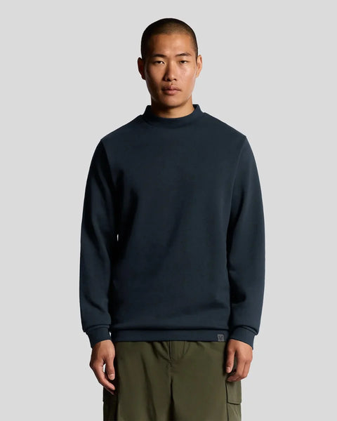 Lyle & Scott ML2329V Half Raglan Crew Neck Sweatshirt In Dark Navy
