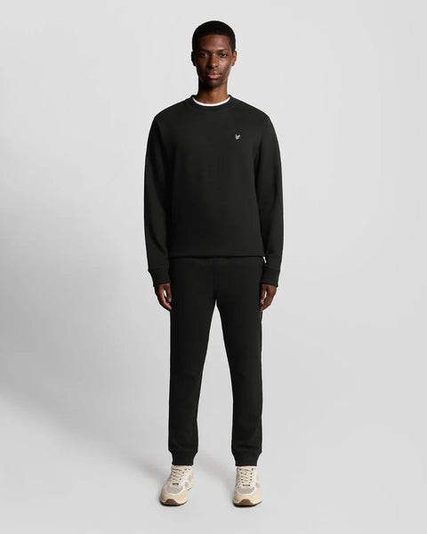 Lyle & Scott ML2353V Diagonal Weave Crew Neck Sweatshirt In Lacquer