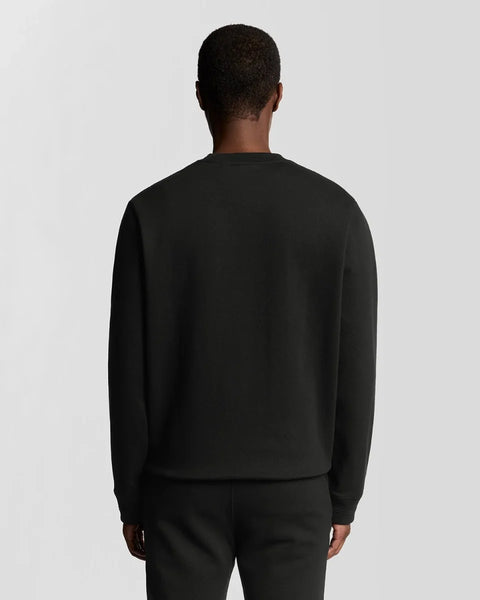Lyle & Scott ML2353V Diagonal Weave Crew Neck Sweatshirt In Lacquer