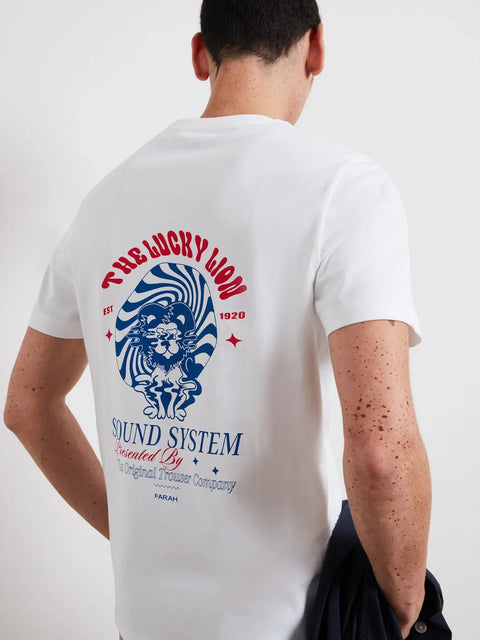 Farah F4KSG042 Morween Graphic Ss T In White