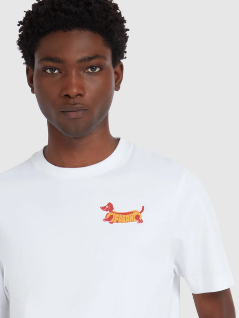 Farah F4Ksf015 Devon Graphic Tee White