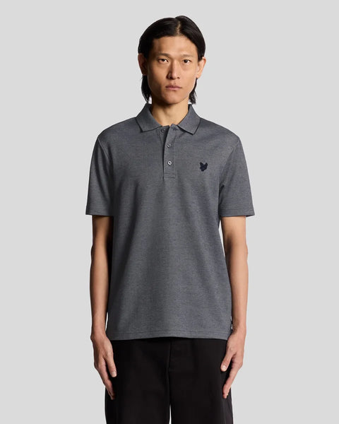 Lyle & Scott SP2342V Pique Interlock Polo Shirt In Chambray