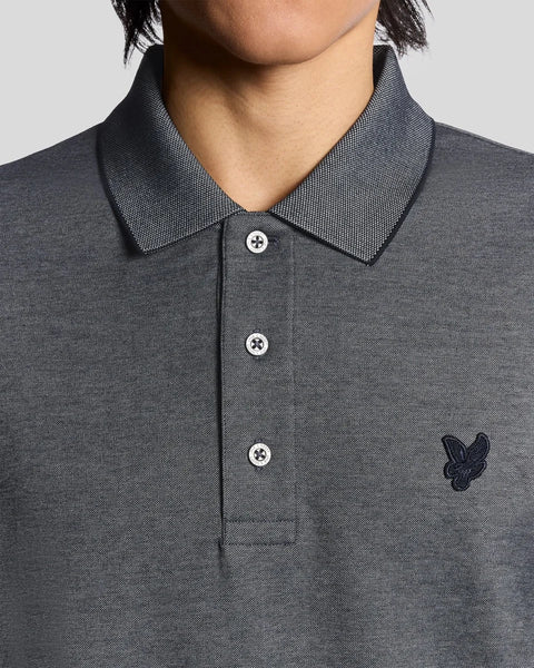 Lyle & Scott SP2342V Pique Interlock Polo Shirt In Chambray