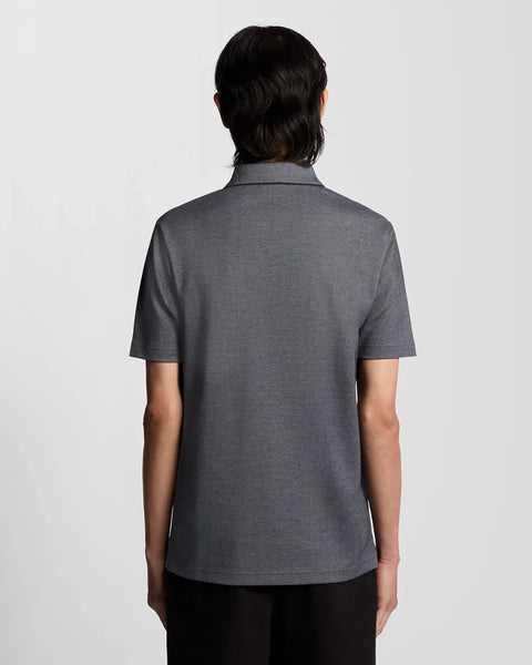 Lyle & Scott SP2342V Pique Interlock Polo Shirt In Chambray